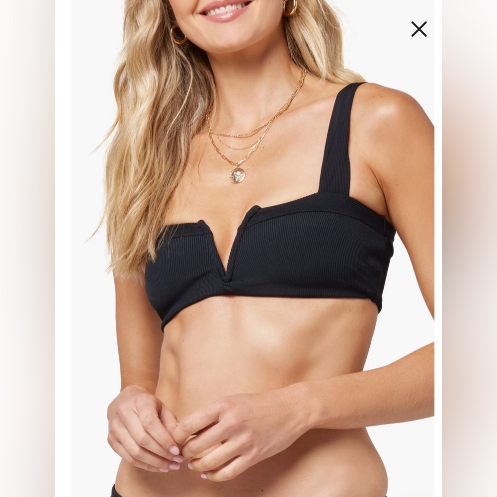 L-Space Underwear Bikini Top Black Size L 🌊🎁